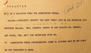 teletype announcement JFK assassination