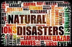 natural disasters wordcloud