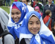Quebec flag as hijab