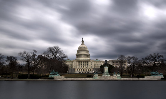 gloomy skies over the Capitol