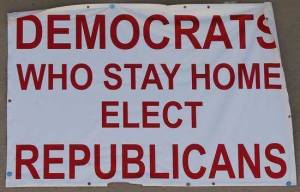 Democrats who stay home