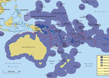 Pacific exlusive economic zones