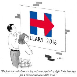 Hillary's logo New Yorker reaction
