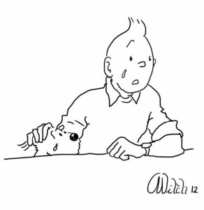 Tintin mourns 22 March 2016