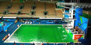 green diving pool