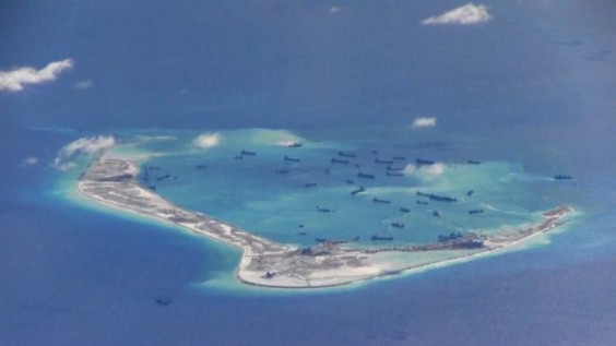 China seas manufactured island