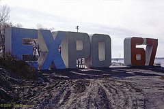 003 - Sign for Expo 67 in Giant Concrete Letters